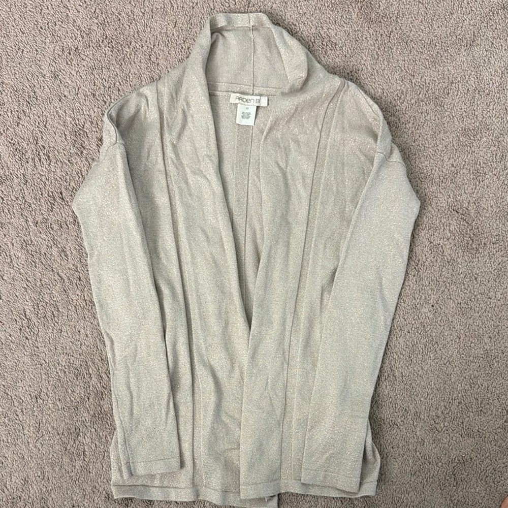 Arden B Women's golden beige cardigan.